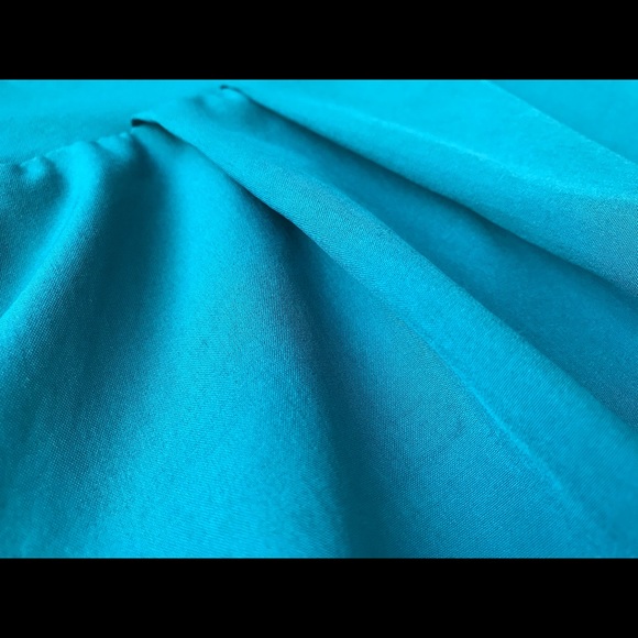 Strapless Teal Mini Dress - Picture 3 of 4